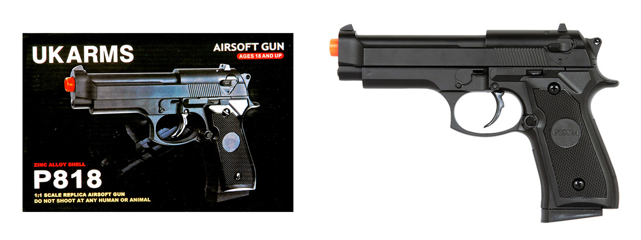 UKARMS Full Metal G10 Mini 1911 Compact Spring Powered Airsoft Pistol 