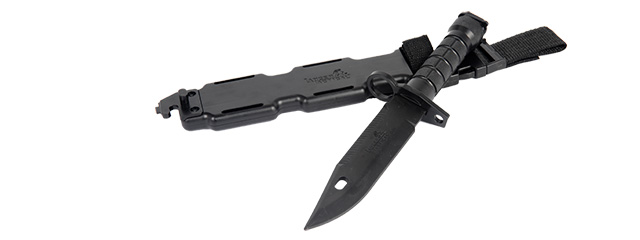 Lancer Tactical Airsoft M9 Rubber Bayonet Knife for M4/M16 AEG (Color: Black)