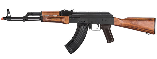 LCT AKM Steel Airsoft AEG Rifle w/ Full Stock (Color: Black & Wood)