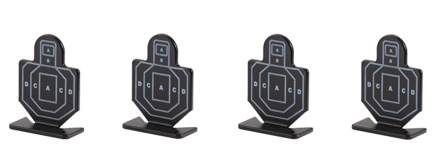 G-Force Steel Soldier Training Targets Pack of 4 (Color: Black)