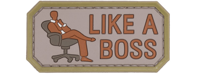 "Like a Boss" PVC Patch (Color: Tan)