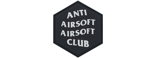 Hexagon PVC Patch "Anti Airsoft Airsoft Club"
