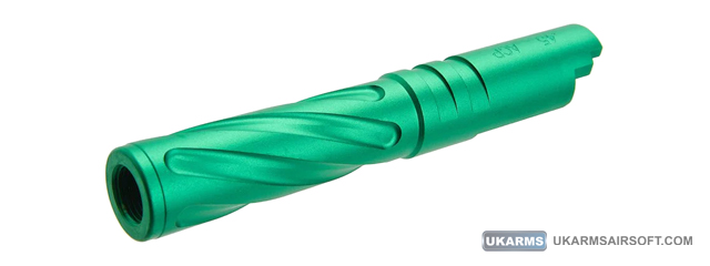 Atlas Custom Works Tornado Aluminum Outer Barrel for TM Hi-Capa 4.3 Airsoft GBB Pistols (Color: Green)