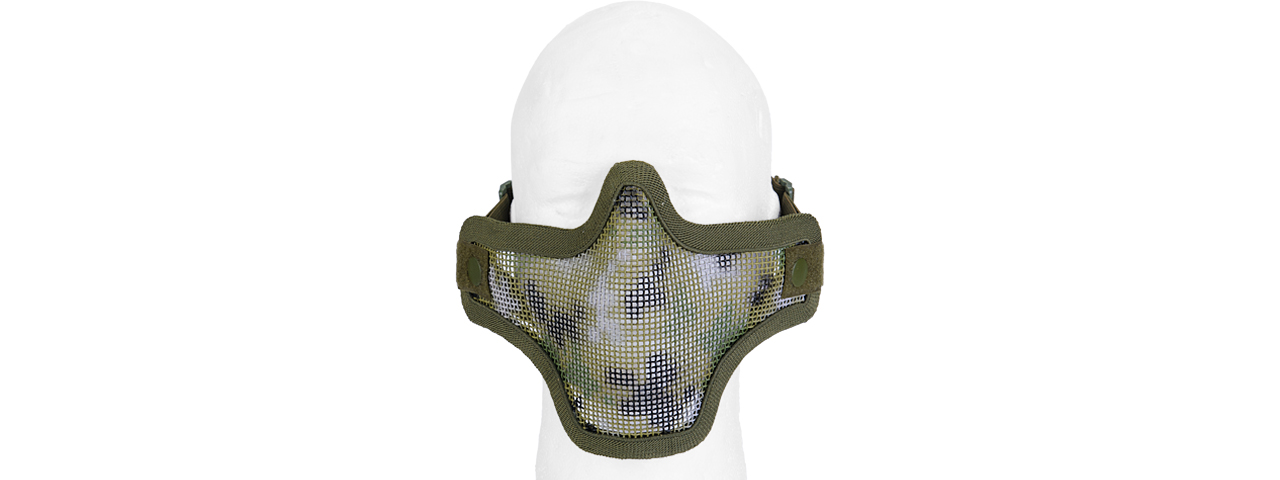 AC-103JD METAL MESH HALF MASK (JUNGLE DIGITAL CAMO) DOUBLE STRAP VERSION