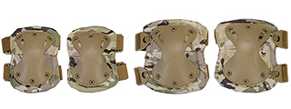 UK ARMS AIRSOFT TACTICAL QR ELBOW KNEE PAD SET - MODERN CAMO