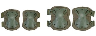 AC-478G TACTICAL QUICK-RELEASE KNEE & ELBOW PAD SET (OD GREEN)