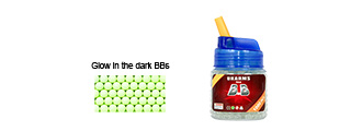 UKARMS BB1000L Glow In The Dark 0.12g 6mm BBs, 1000 Rounds per Bottle