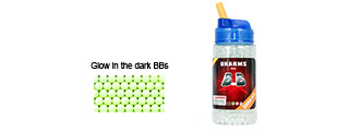 UKARMS BB2000L Glow In The Dark 0.12g 6mm BBs, 2000 Rounds per Bottle