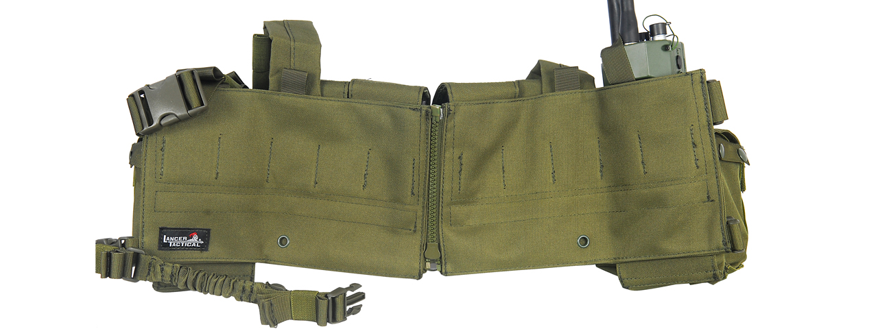OD Green 600D Lancer Tactical CA-317 Series T1G Load Bearing Chest Rig