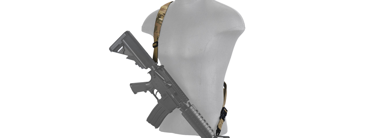 CA-367C 2 POINT PADDED RIFLE SLING [1000D NYLON] (CAMO)