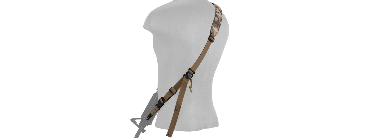 CA-367C 2 POINT PADDED RIFLE SLING [1000D NYLON] (CAMO)