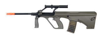 JG AIRSOFT FULL METAL GEARBOX AEG RIFLE W/ INTEGRATED SCOPE