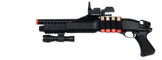 M180A2 AIRSOFT M180A2 SAWED OFF SHELL-FED SHOTGUN W/ TACTICAL FLASHLIGHT