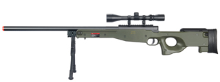 WELL MB01GAB L96 AWP BOLT ACTION RIFLE w/BIPOD & SCOPE(COLOR: OD GREEN)