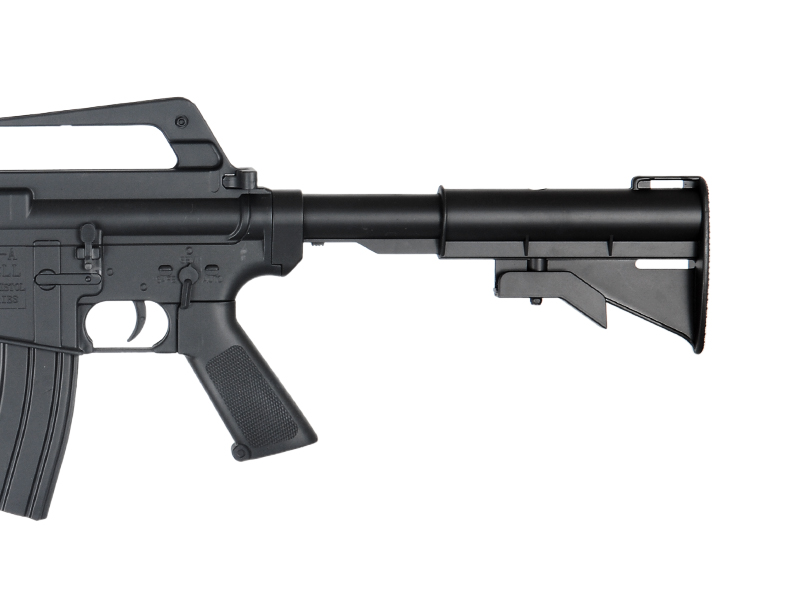 Well Fire MR711 M4A1 Airsoft Spring Rifle w/ Adjustable Stock (Color: Black)