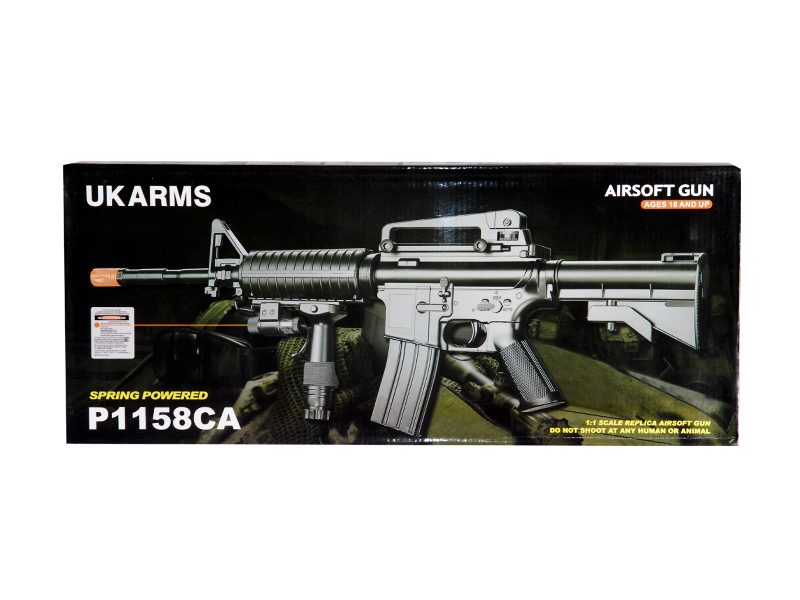 UK Arms M4A1 Spring Rifle w/ Laser and Vertical Grip (Color: Black)