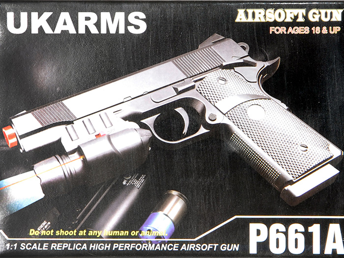 UKARMS P661A Spring Pistol w/ Laser and Flashlight [P661A] Airsoft