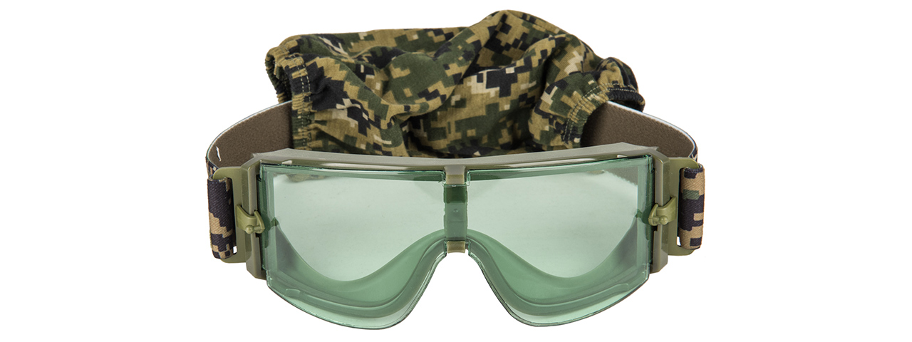 CA-234G LANCER TACTICAL SAFETY GOGGLES W/ GREEN LENS - FOREST DIGITAL - Click Image to Close