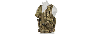 CA-310MTN NYLON CROSS DRAW VEST w/HOLSTER (CAMO TROPIC)
