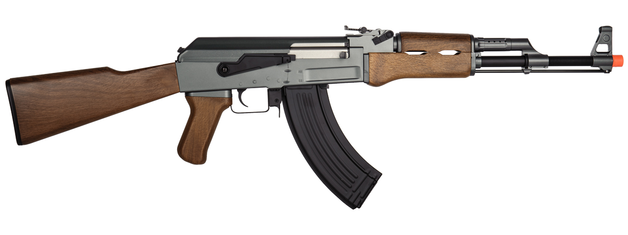 Lancer Tactical AK4 LT-728 AEG Airsoft Rifle w/ Full Stock (Color: Black / Faux Wood)