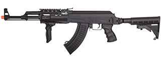 LT-728C-NB TACTICAL AK AEG RIFLE w/ RETRACTABLE STOCK (BK), NO BATTERY/CHARGER