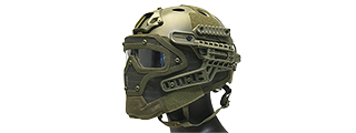 G-FORCE TACTICAL G4 SYSTEM BUMP HELMET MASK W/ GOGGLES (OLIVE DRAB)