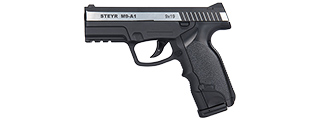 ASG STEYR M9-A1 DUAL-TONE CO2 NON-BLOWBACK AIRGUN PISTOL - BLACK/SILVER ASG STEYR M9-A1 DUAL-TONE CO2 NON-BLOWBACK AIRGUN PISTOL - BLACK/SILVER