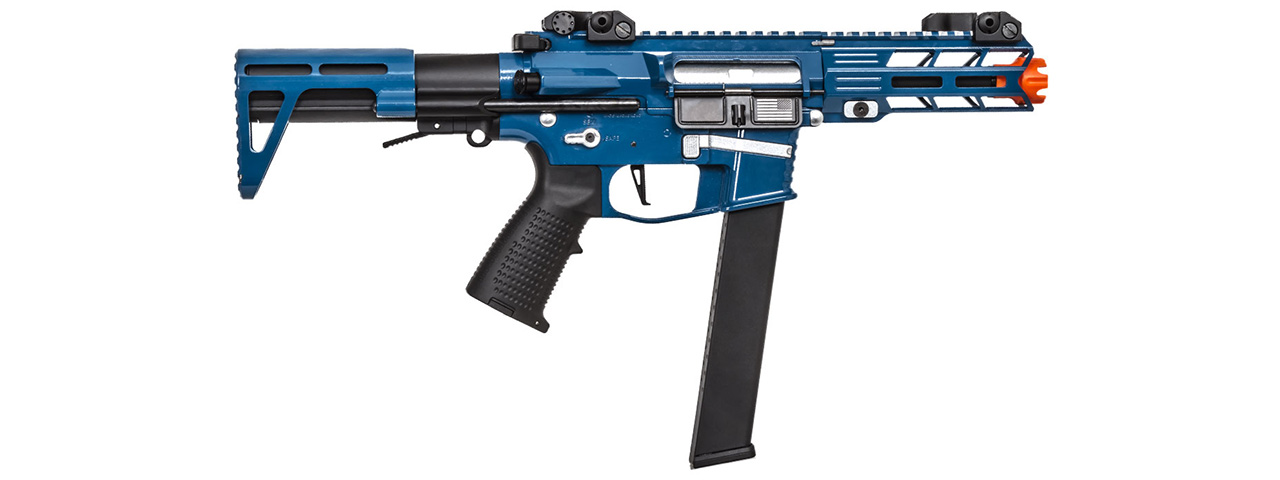 Classic Army Nemesis X9 PDW SMG AEG (Blue / Silver) - Click Image to Close