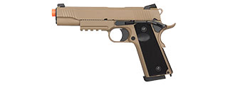 DB-CQBP739 M1911 CQB TACTICAL GAS BLOWBACK GBB AIRSOFT PISTOL (TAN) DB-CQBP739 M1911 CQB TACTICAL GAS BLOWBACK GBB AIRSOFT PISTOL (TAN)