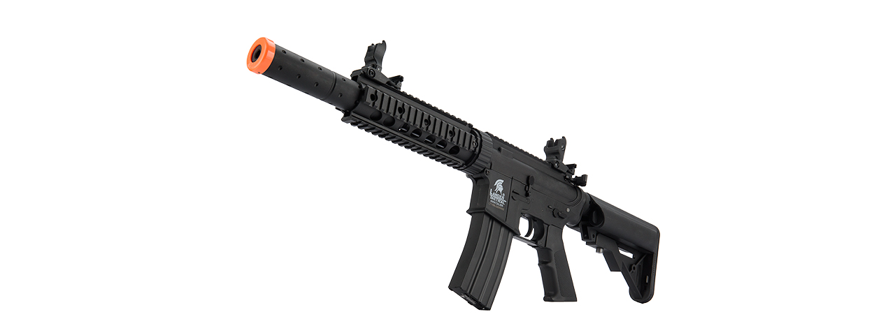 Lancer Tactical Low FPS Gen 2 M4 SD Carbine Airsoft AEG Rifle with Mock Suppressor (Color: Black)