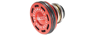 MX-PIS001PHS CNC ALUMINUM DOUBLE O-RING BALL BEARING AEG PISTON HEAD (RED)