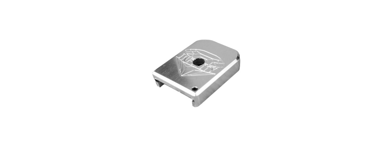 ATLAS CUSTOM WORKS INFINITY BASE COVER FOR 5.1 HI-CAPA MAGS (SILVER) ATLAS CUSTOM WORKS INFINITY BASE COVER FOR 5.1 HI-CAPA MAGS (SILVER)