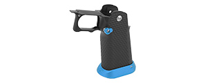 AIRSOFT MASTERPIECE ALUMINUM GRIP FOR HI-CAPA AIRSOFT PISTOLS TYPE 1 (BLACK/BLUE) AIRSOFT MASTERPIECE ALUMINUM GRIP FOR HI-CAPA AIRSOFT PISTOLS TYPE 1 (BLACK/BLUE)