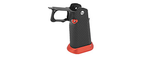 AIRSOFT MASTERPIECE ALUMINUM GRIP FOR HI-CAPA AIRSOFT PISTOLS TYPE 1 (BLACK/RED) AIRSOFT MASTERPIECE ALUMINUM GRIP FOR HI-CAPA AIRSOFT PISTOLS TYPE 1 (BLACK/RED)