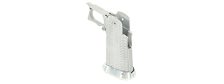 AIRSOFT MASTERPIECE ALUMINUM GRIP FOR HI-CAPA AIRSOFT PISTOLS TYPE 11 (SILVER) AIRSOFT MASTERPIECE ALUMINUM GRIP FOR HI-CAPA AIRSOFT PISTOLS TYPE 11 (SILVER)