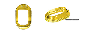 AIRSOFT MASTERPIECE HORIZONTAL STRIPES ALUMINUM MAGWELL FOR HI-CAPA AIRSOFT PISTOLS (GOLD) AIRSOFT MASTERPIECE HORIZONTAL STRIPES ALUMINUM MAGWELL FOR HI-CAPA AIRSOFT PISTOLS (GOLD)