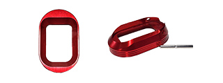 AIRSOFT MASTERPIECE HORIZONTAL STRIPES ALUMINUM MAGWELL FOR HI-CAPA AIRSOFT PISTOLS (RED) AIRSOFT MASTERPIECE HORIZONTAL STRIPES ALUMINUM MAGWELL FOR HI-CAPA AIRSOFT PISTOLS (RED)