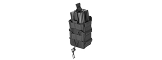 LANCER TACTICAL 1000D NYLON MOLLE BUNGEE DOUBLE MAG POUCH (BLACK)