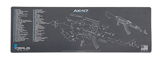 CERUS GEAR SCHEMATICS FOR AK47 RIFLE PROMAT GUN MAT (GRAY) CERUS GEAR SCHEMATICS FOR AK47 RIFLE PROMAT GUN MAT (GRAY)