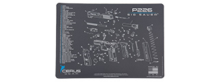 CERUS GEAR SCHEMATICS FOR SIG SAUER P226 PROMAT PISTOL MAT (GRAY) CERUS GEAR SCHEMATICS FOR SIG SAUER P226 PROMAT PISTOL MAT (GRAY)