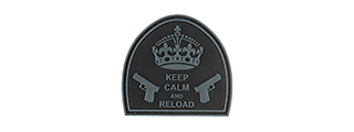 G-FORCE KEEP CALM AND RELOAD PVC MORALE PATCH (BLACK)