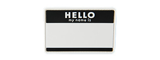 HELLO MY NAME IS PVC MORALE PATCH