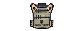 Emerson Gear Plate Carrier Vest PVC Morale Patch (TAN) Emerson Gear Plate Carrier Vest PVC Morale Patch (TAN)