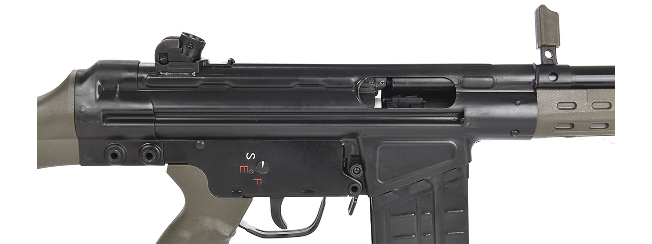 LCT LC-3A3 Full Size AEG Airsoft Rifle w/ Slim Handguard (Green)