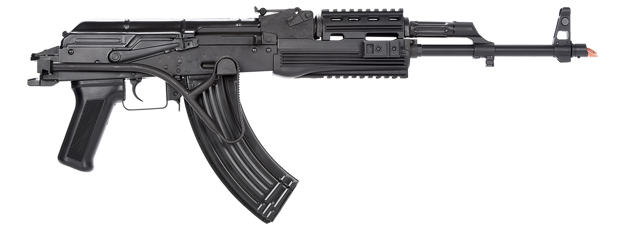 LCT Airsoft TIMS AK47 AEG Rifle w/ Folding Wire Stock (Black)
