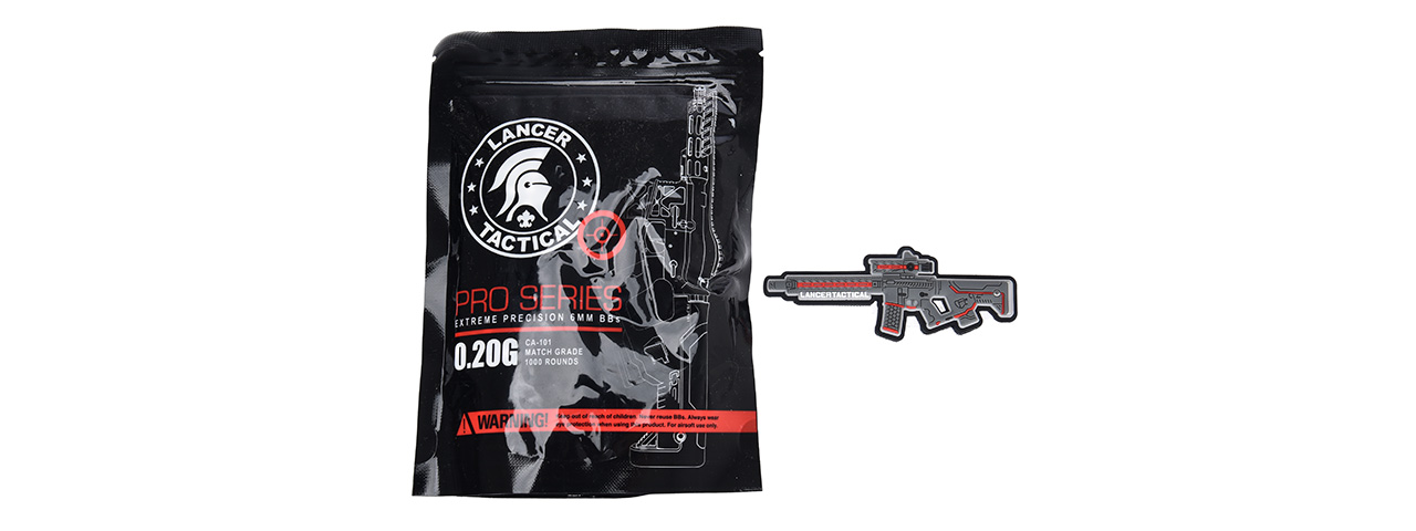 Lancer Tactical Enforcer BLACKBIRD Skeleton AEG w/ Alpha Stock [HIGH FPS] (BLACK/RED)