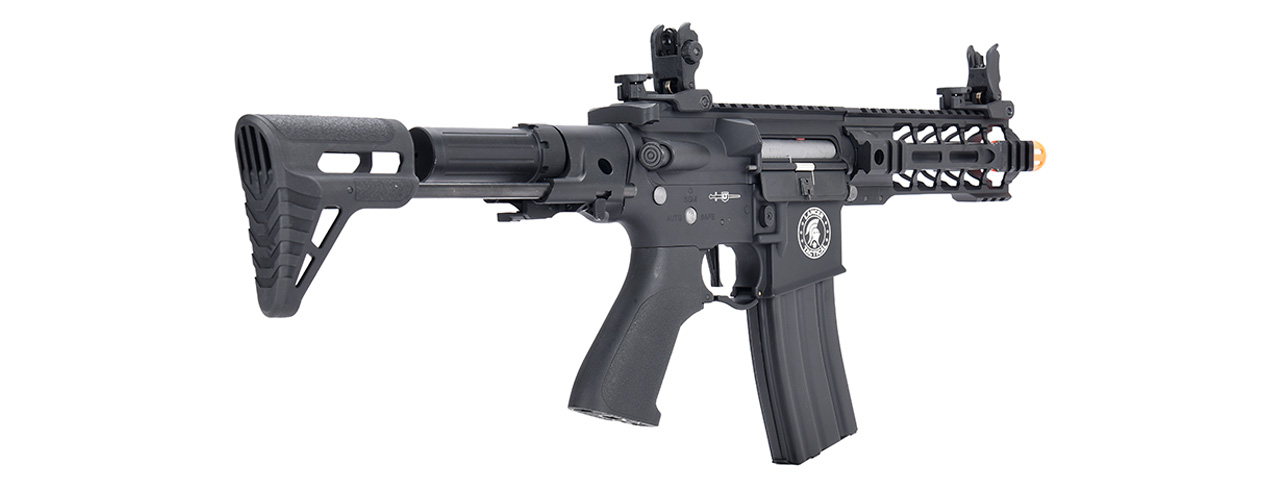 Lancer Tactical Low FPS Proline Enforcer Battle Hawk 7" M4 Airsoft Rifle w/ PDW Stock (Color: Black)