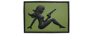 G-Force Mudflap Girl w/ Pistol PVC (Left) Patch (OD/BLACK)