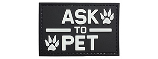 G-Force "Ask To Pet" PVC Morale Patch (BLACK)