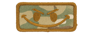 G-Force Devious Smiley Face Embroidered Morale Patch (TAN / CAMO) G-Force Devious Smiley Face Embroidered Morale Patch (TAN / CAMO)